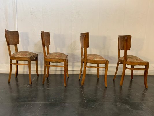 Art Deco Rosewood Dining Chairs, 1930s, Set of 4-IJR-546544