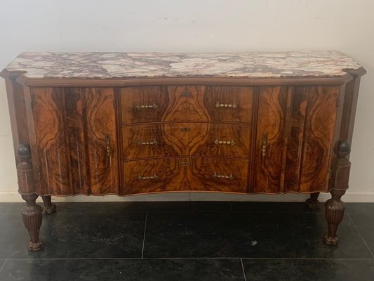 Art Deco Rosewood & Pietra Medicea Marble Sideboard, 1930s-IJR-870376