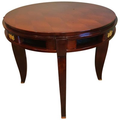 Art Deco Round Center Table by Jules Leleu, France, 1930s-POM-847619