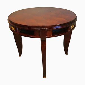 Art Deco Round Center Table by Jules Leleu, France, 1930s-POM-847619