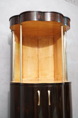 Art Deco Round Macassar Ebony French Dry Bar, 1940s-UH-801989