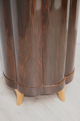 Art Deco Round Macassar Ebony French Dry Bar, 1940s-UH-801989