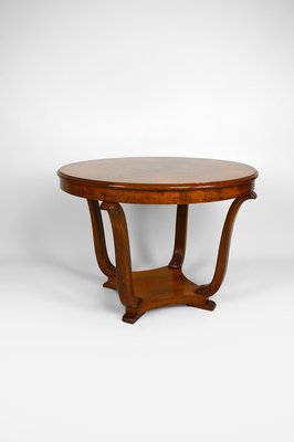 Art Deco Round Pedestal Table in Walnut Veneer, 1930s-XNH-1156338