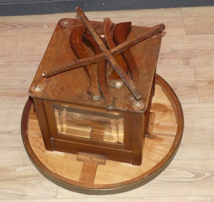 Art Deco Round Side Table in Brass, 1920s-AFE-2028373