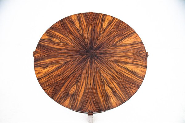 Art Deco Round Table, Poland, 1940s-BXB-1758279