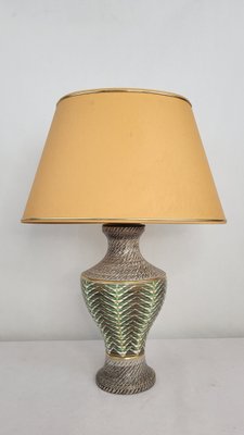 Art Deco Sandstone Table Lamp by Jacques Breugnot, 1950s-XYB-2040365