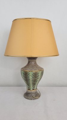 Art Deco Sandstone Table Lamp by Jacques Breugnot, 1950s-XYB-2040365