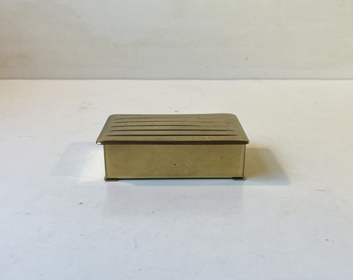 Art Deco Scandinavian Box in Brass, 1930s-LCR-1794894