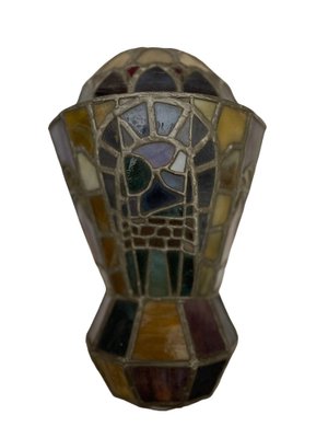 Art Deco Sconces in Leaded Glass, 20th Century, Set of 2-PKM-1717585