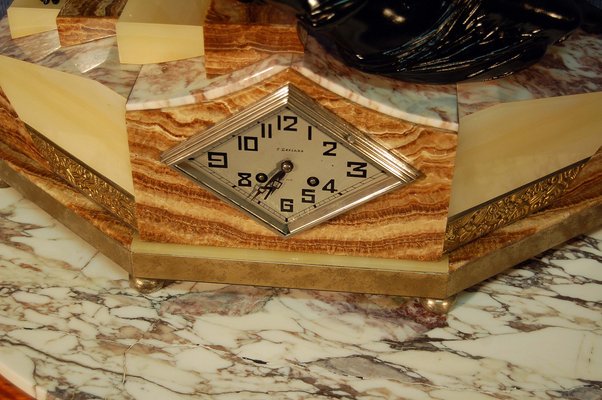 Art Deco Sculptural Table Clock by Antonio Canova, 1930s-AWH-557862