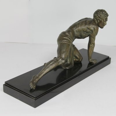 Art Deco Sculpture by Jean De Roncourt-NE-1098590