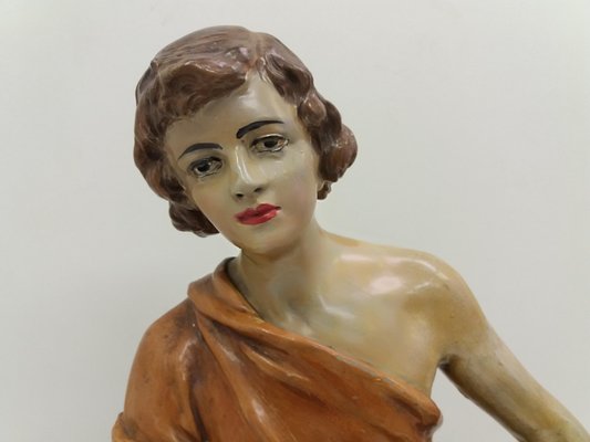 Art Deco Sculpture of Woman, 1930s-TZ-950070