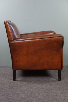 Art Deco Sheep Leather Armchair-HPP-1783169