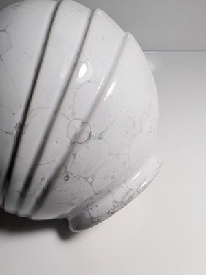 Art Deco Shell Vase in Foam Glaze Ceramic, 1980s-VTK-2028997