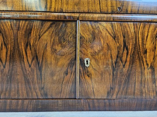 Art Deco Showcase in Walnut Root with Lateral Doors and Shelves, 1940-ZUW-1815375