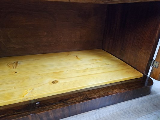 Art Deco Showcase in Walnut Root with Lateral Doors and Shelves, 1940-ZUW-1815375