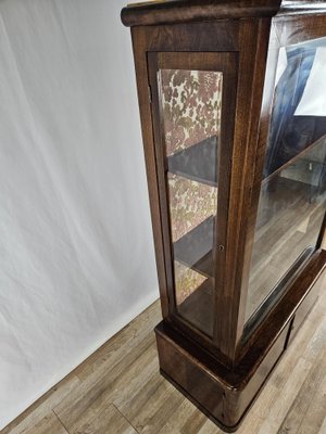 Art Deco Showcase in Walnut Root with Lateral Doors and Shelves, 1940-ZUW-1815375