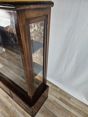 Art Deco Showcase in Walnut Root with Lateral Doors and Shelves, 1940-ZUW-1815375