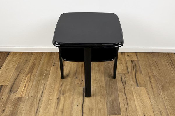 Art Deco Side Table in High Gloss Black Lacquer, 1940s, Germany-VMP-1087825