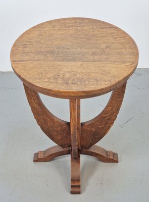 Art Deco Side Table in Oak, 1920-AXJ-2043118