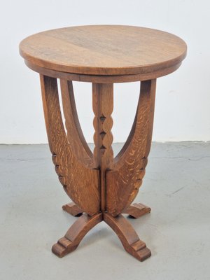 Art Deco Side Table in Oak, 1920-AXJ-2043118