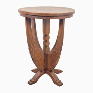 Art Deco Side Table in Oak, 1920-AXJ-2043118