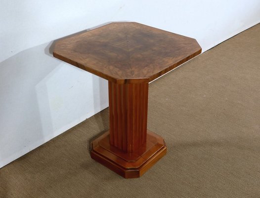 Art Deco Side Table in Walnut and Cherry, 1930s-RVK-1317764