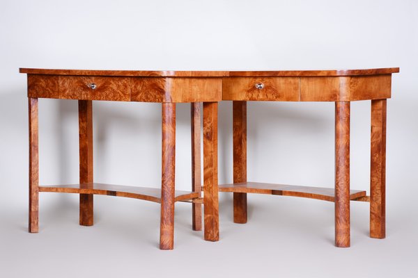 Art Deco Side Tables in Elm, Former Czechoslovakia, 1920s, Set of 2-WHY-1768681