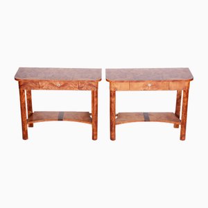 Art Deco Side Tables in Elm, Former Czechoslovakia, 1920s, Set of 2-WHY-1768681