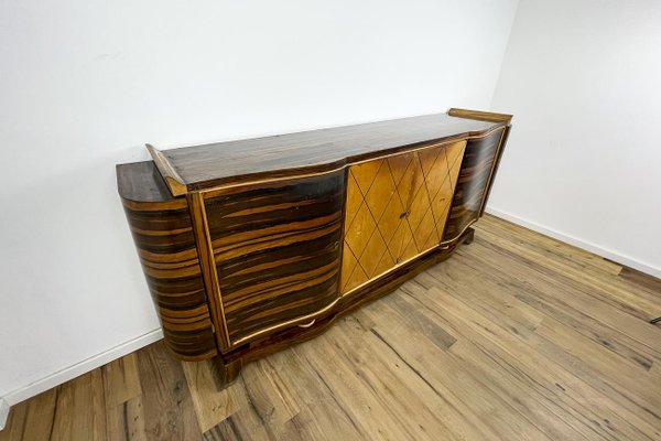 Art Deco Sideboard in Macassar with Bar Cases on the Sides-VMP-1231629