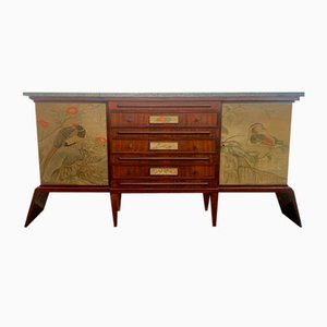 Art Decò Sideboard in Solid Lacquered & Painted Mahogany-IJR-1185232