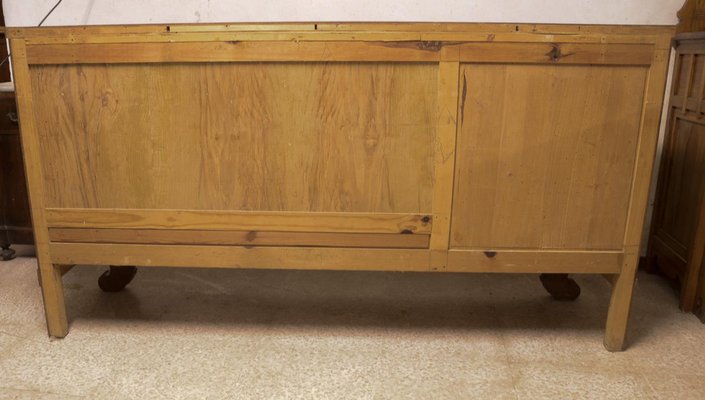 Art Deco Sideboard in Walnut Briar with Sliding Glass, Italy, 1940s-RAQ-1398739