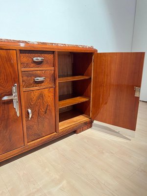 Art Deco Sideboard in Walnut, Lacquer & Nickel, France, 1930s-NNB-1720211