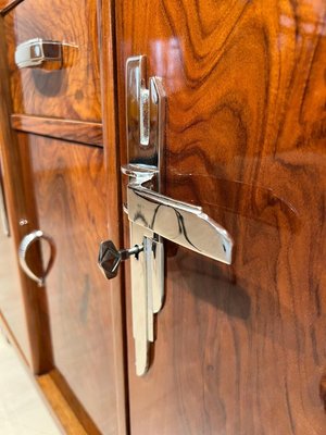 Art Deco Sideboard in Walnut, Lacquer & Nickel, France, 1930s-NNB-1720211