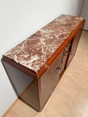 Art Deco Sideboard in Walnut, Lacquer & Nickel, France, 1930s-NNB-1720211