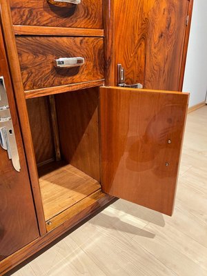 Art Deco Sideboard in Walnut, Lacquer & Nickel, France, 1930s-NNB-1720211