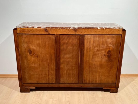 Art Deco Sideboard in Walnut, Lacquer & Nickel, France, 1930s-NNB-1720211