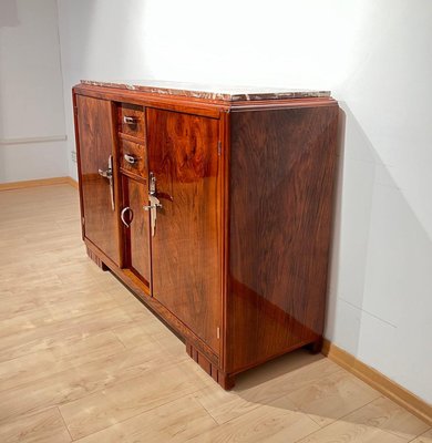 Art Deco Sideboard in Walnut, Lacquer & Nickel, France, 1930s-NNB-1720211