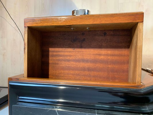 Art Deco Sideboard, Walnut Veneer, Nickel Fittings, France, circa 1930-NNB-1073192