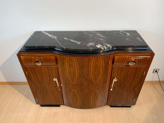 Art Deco Sideboard, Walnut Veneer, Nickel Fittings, France, circa 1930-NNB-1073192