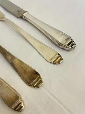 Art Deco Silver Cutlery, 1920s, Set of 36-RZY-1751975