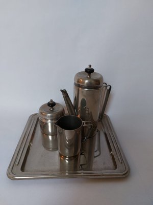 Art Deco Silver-Plated Coffee Service, 1930s, Set of 4-AIF-1780589