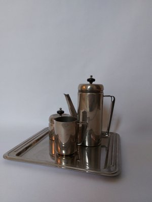 Art Deco Silver-Plated Coffee Service, 1930s, Set of 4-AIF-1780589