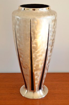 Art Deco Silver-Plated Metal Floor Vase from WMF Ikora, 1930s-OV-1017476