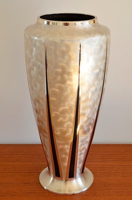 Art Deco Silver-Plated Metal Floor Vase from WMF Ikora, 1930s-OV-1017476