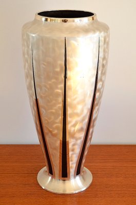 Art Deco Silver-Plated Metal Floor Vase from WMF Ikora, 1930s-OV-1017476