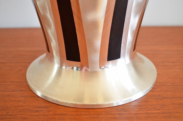 Art Deco Silver-Plated Metal Floor Vase from WMF Ikora, 1930s-OV-1017476