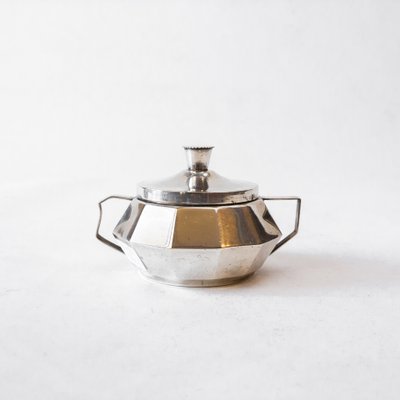 Art Deco Silver Plated Sugar Bowl, 1930s-FSD-605633