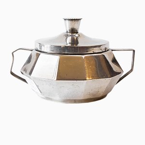 Art Deco Silver Plated Sugar Bowl, 1930s-FSD-605633