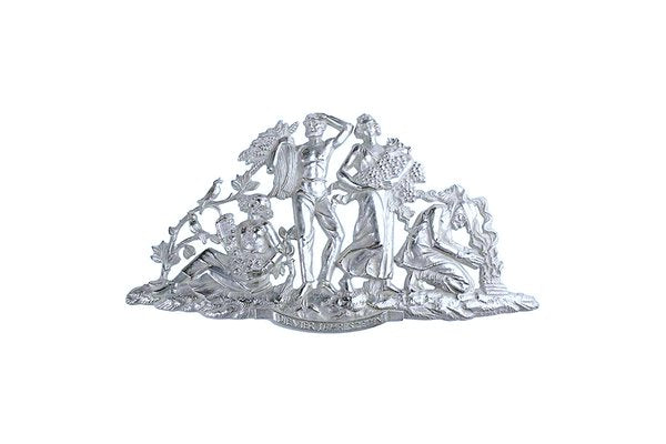 Art Deco Silvered Bronze Wall Sculpture-GUT-2023461